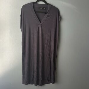 ADRIENNE VITTADINI dress V-Neck Sleeveless Dress size large navy blue